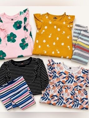 Tea Collection Bundle 2T Multicolor Dresses Tops Pants Toddler Girls